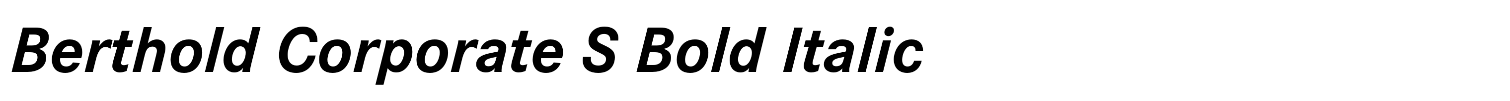 Berthold Corporate S Bold Italic